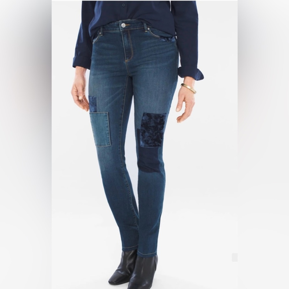 Chico’s Velveteen Patch Jeggings size 4P